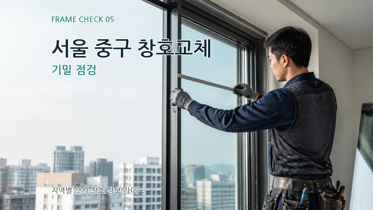 서울 중구 창호교체 기밀 점검