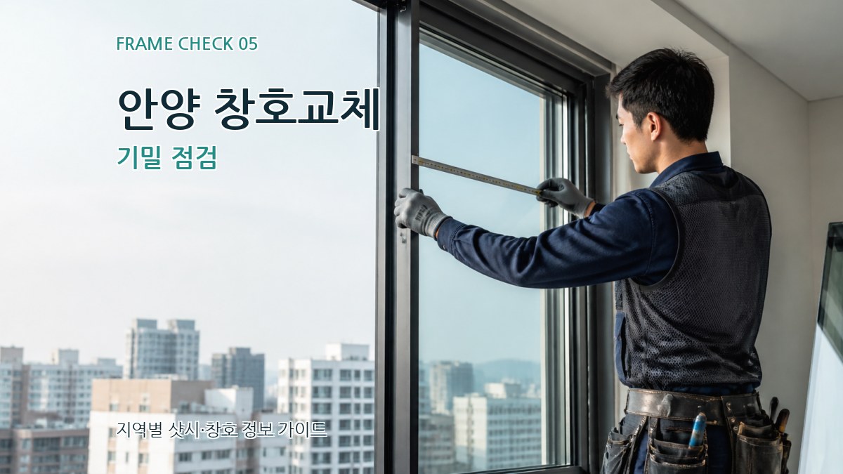 안양 창호교체 기밀 점검