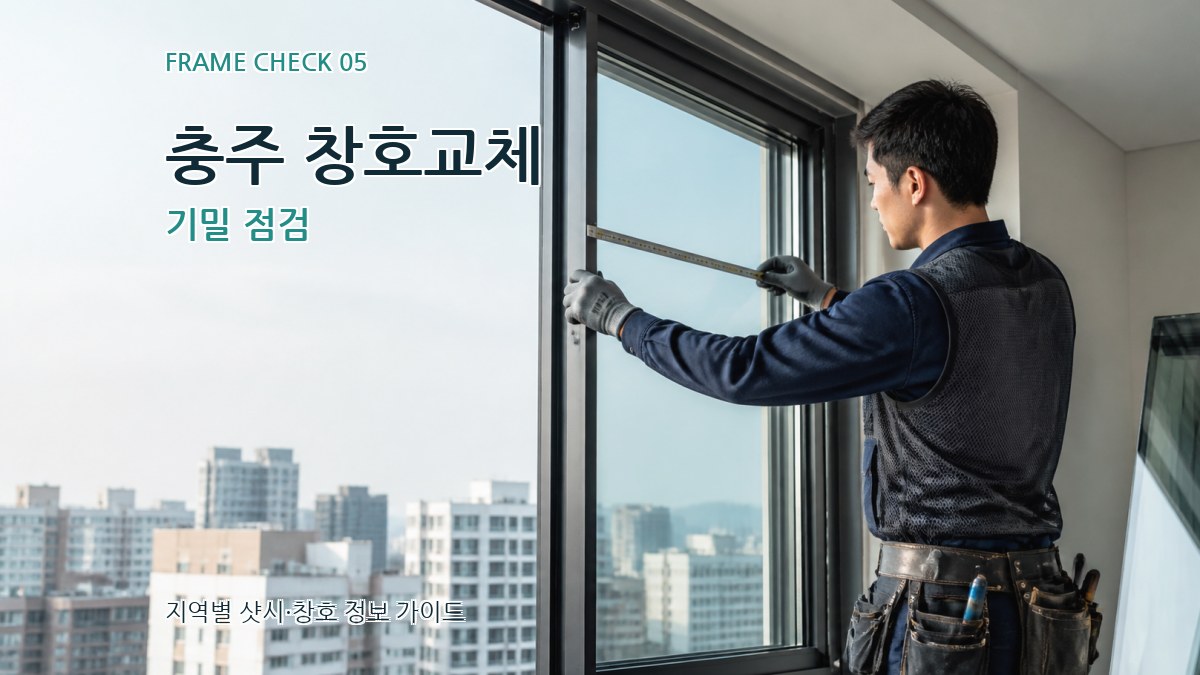 충주 창호교체 기밀 점검