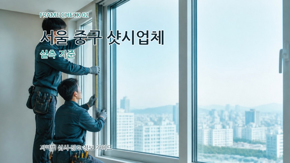 서울 중구 샷시업체 실측 기준