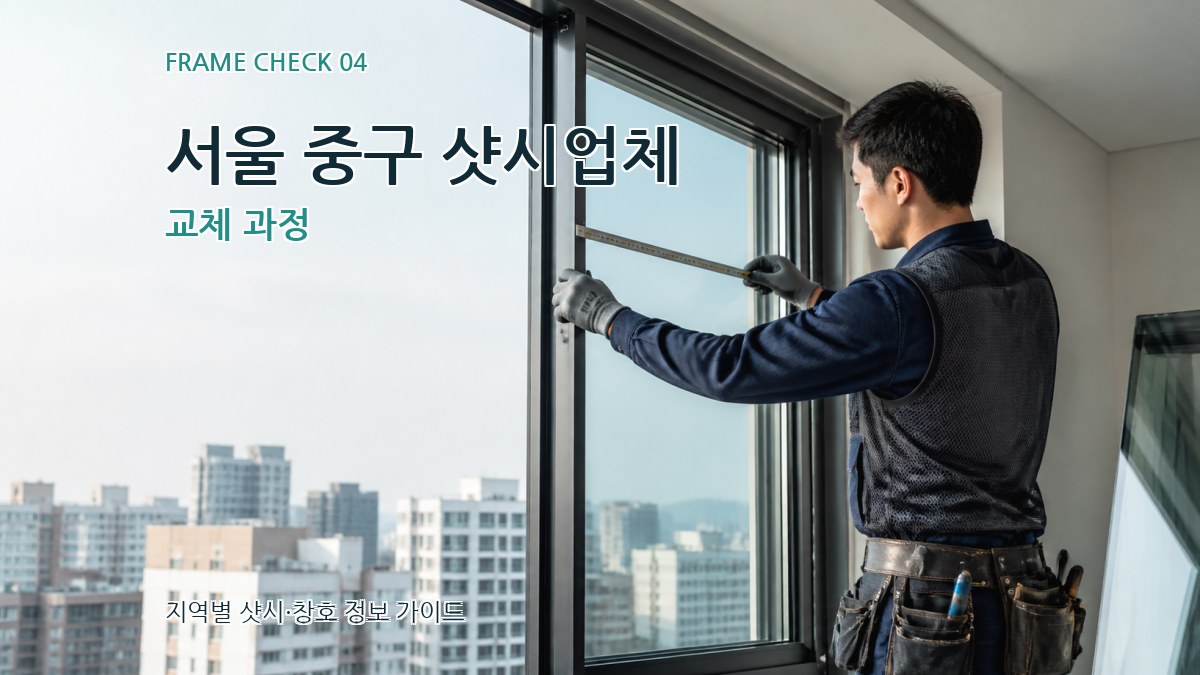 서울 중구 샷시업체 교체 과정