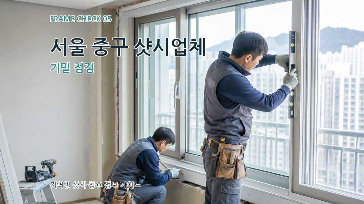 서울 중구 샷시업체 기밀 점검