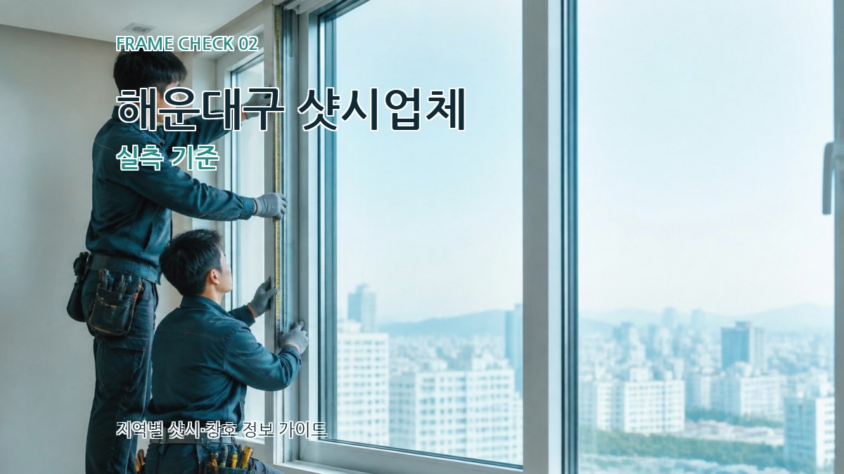 해운대구 샷시업체 실측 기준