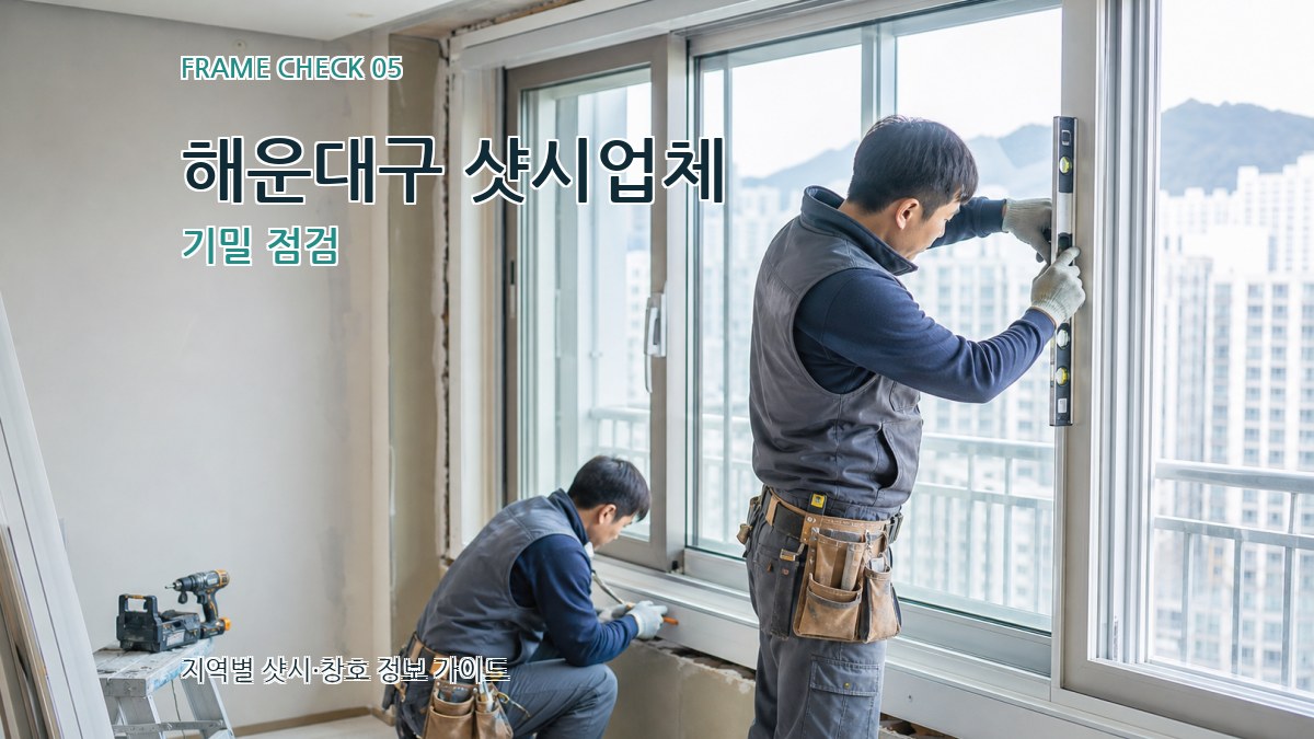 해운대구 샷시업체 기밀 점검