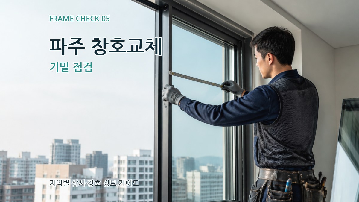 파주 창호교체 기밀 점검