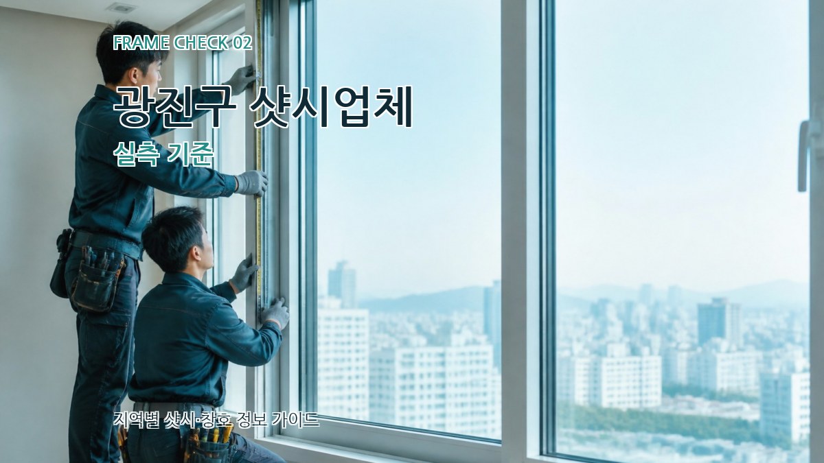 광진구 샷시업체 실측 기준