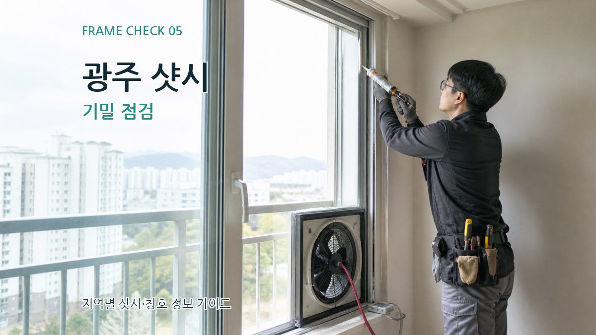 광주 샷시 기밀 점검