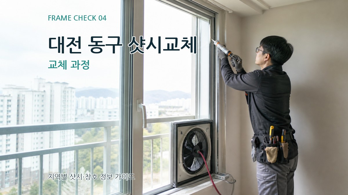 대전 동구 샷시교체 교체 과정