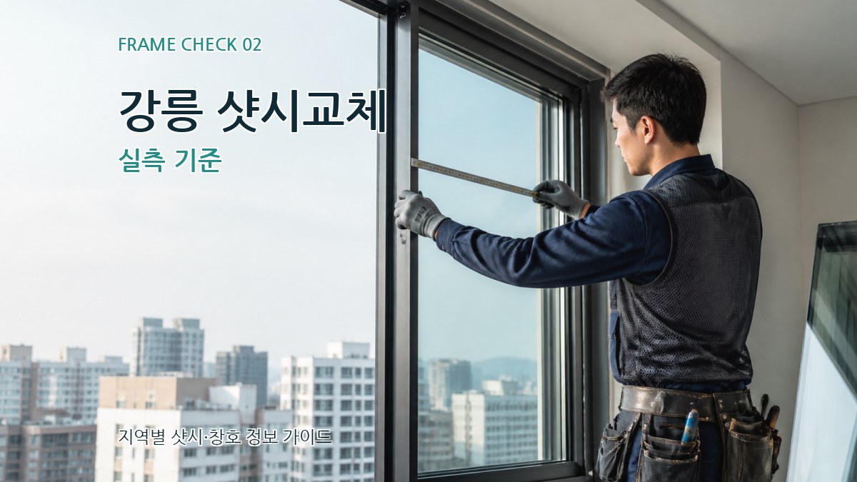 강릉 샷시교체 실측 기준