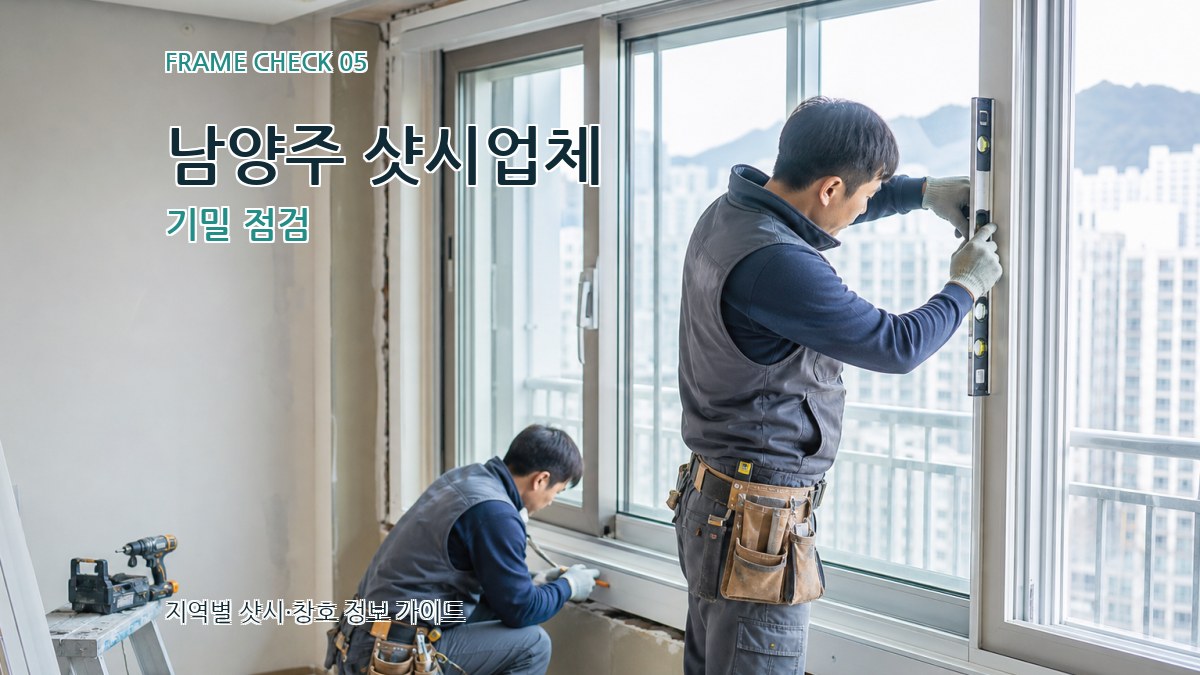 남양주 샷시업체 기밀 점검