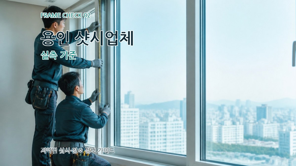 용인 샷시업체 실측 기준