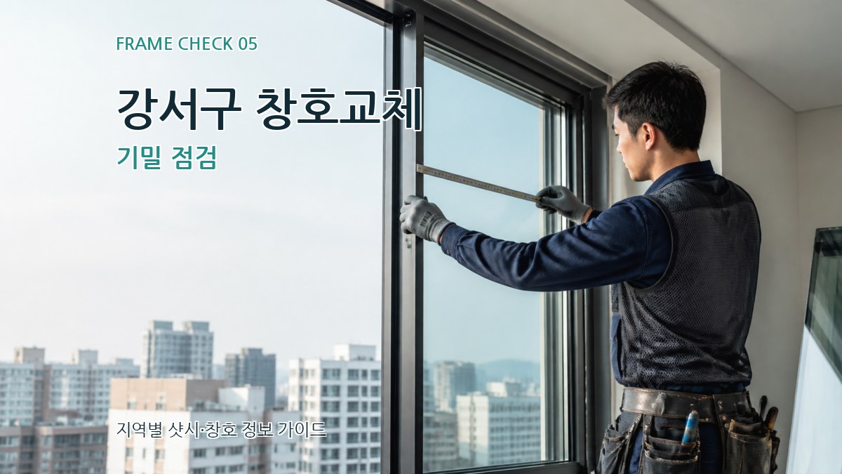 강서구 창호교체 기밀 점검