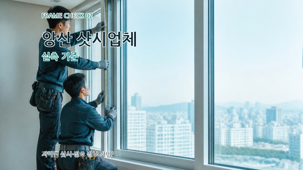 양산 샷시업체 실측 기준