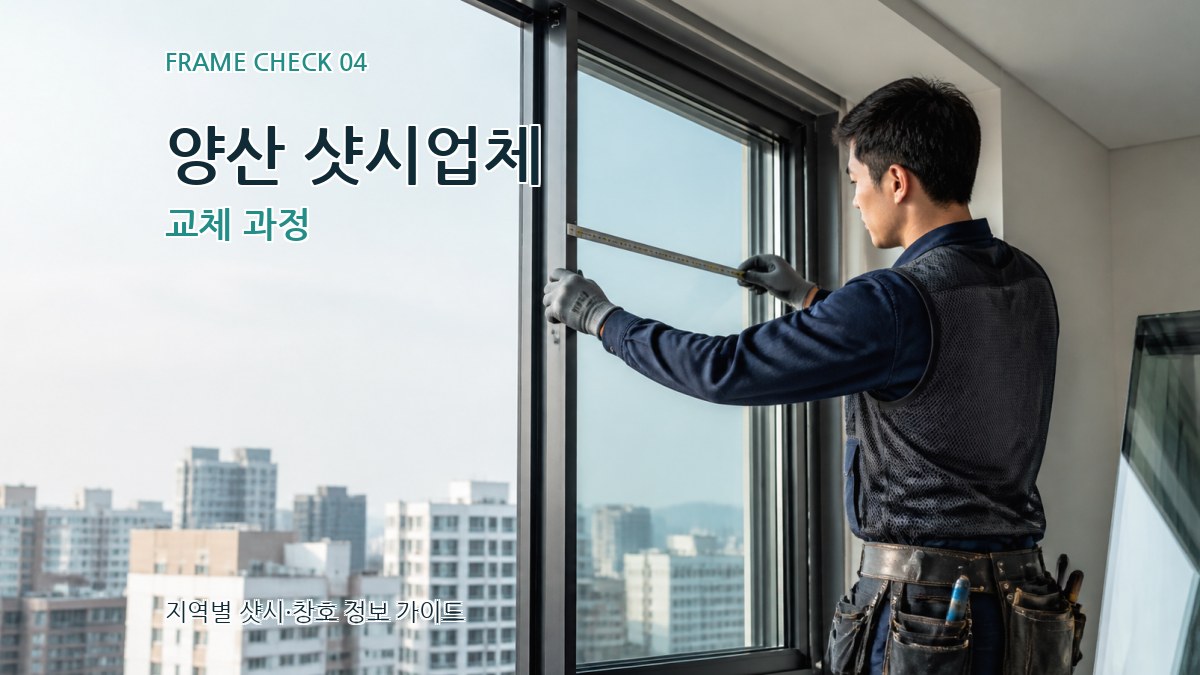 양산 샷시업체 교체 과정
