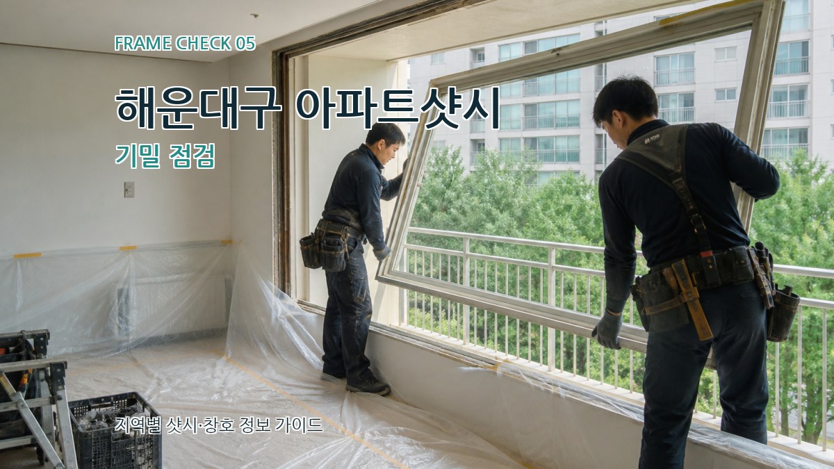 해운대구 아파트샷시 기밀 점검