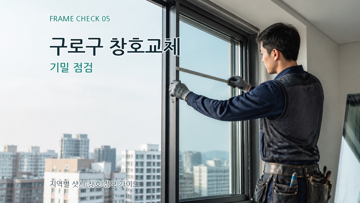 구로구 창호교체 기밀 점검
