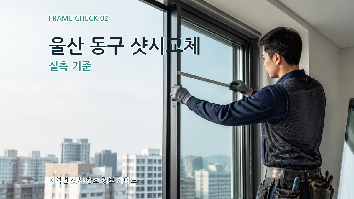 울산 동구 샷시교체 실측 기준