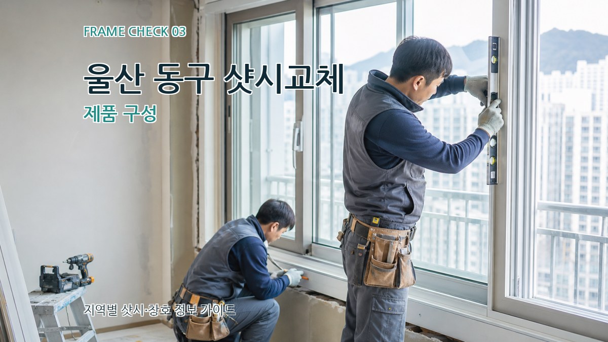 울산 동구 샷시교체 제품 구성