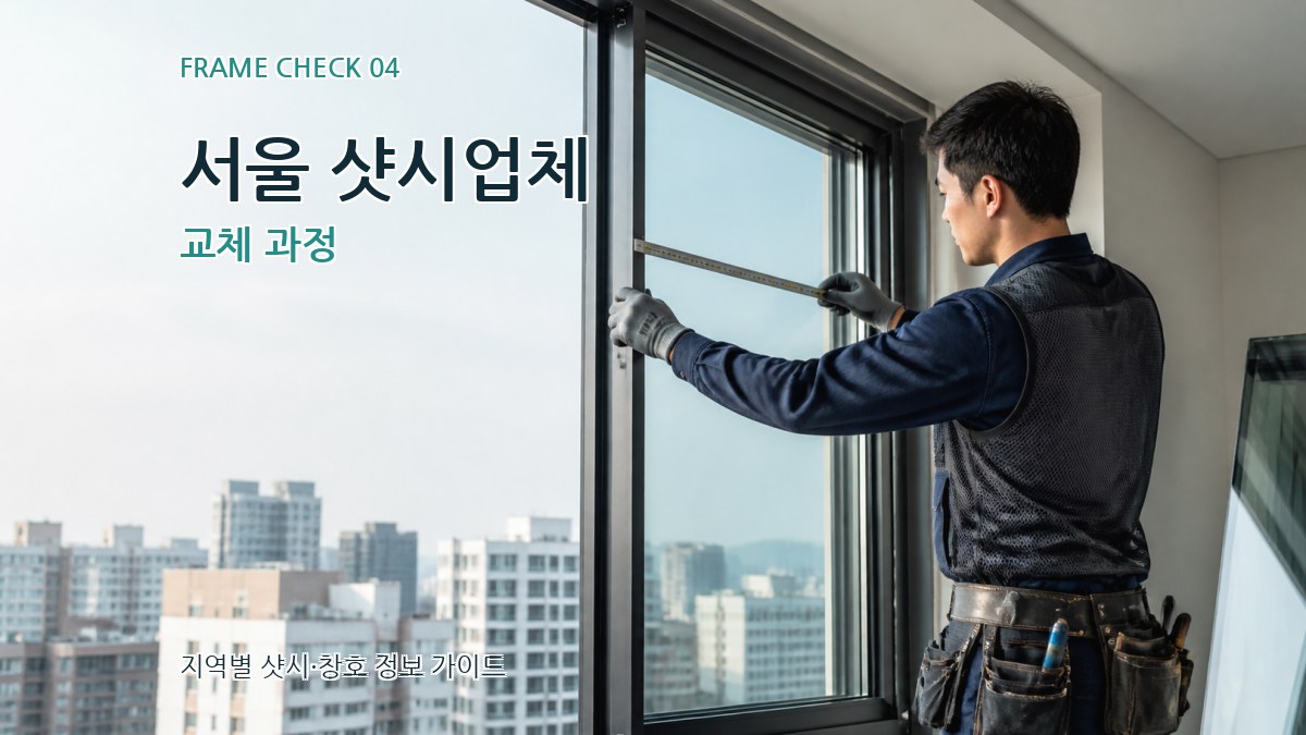 서울 샷시업체 교체 과정