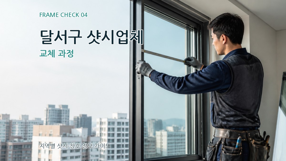 달서구 샷시업체 교체 과정