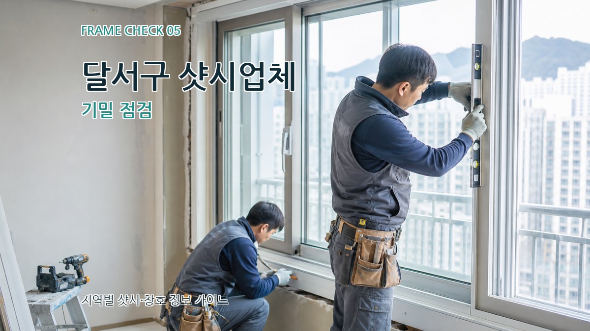 달서구 샷시업체 기밀 점검