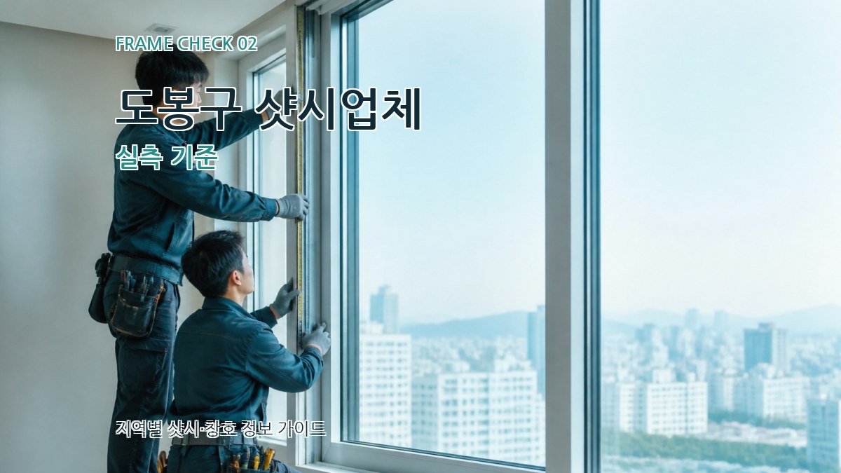 도봉구 샷시업체 실측 기준