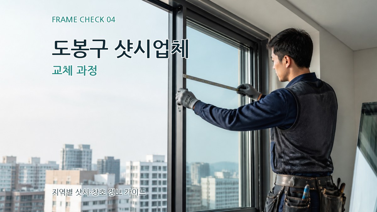 도봉구 샷시업체 교체 과정