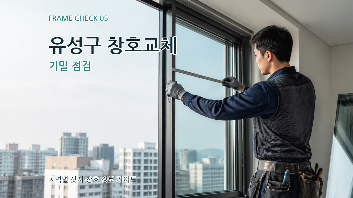 유성구 창호교체 기밀 점검