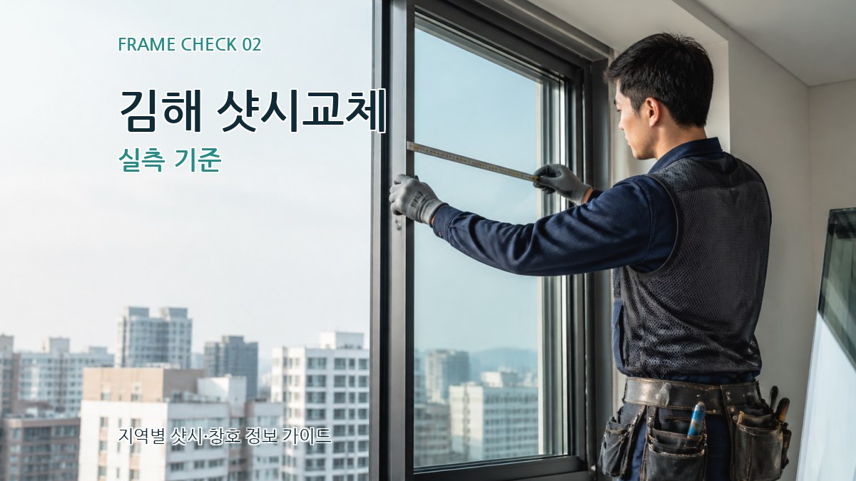 김해 샷시교체 실측 기준