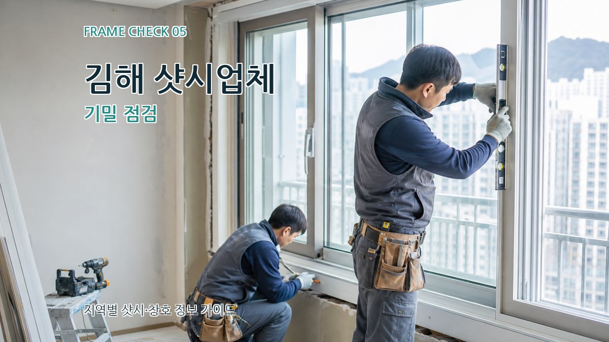 김해 샷시업체 기밀 점검