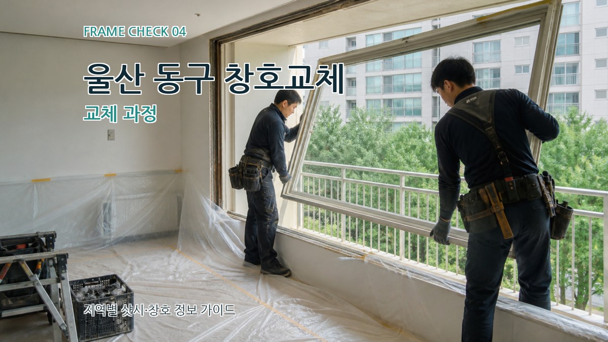 울산 동구 창호교체 교체 과정