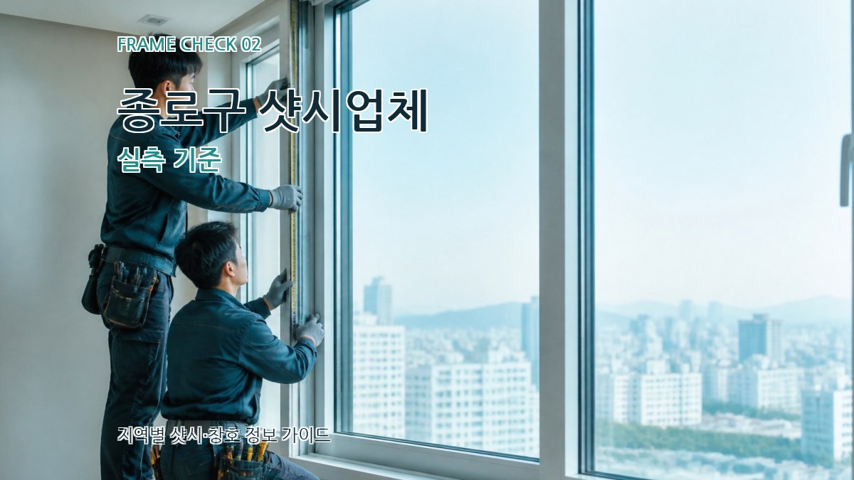 종로구 샷시업체 실측 기준