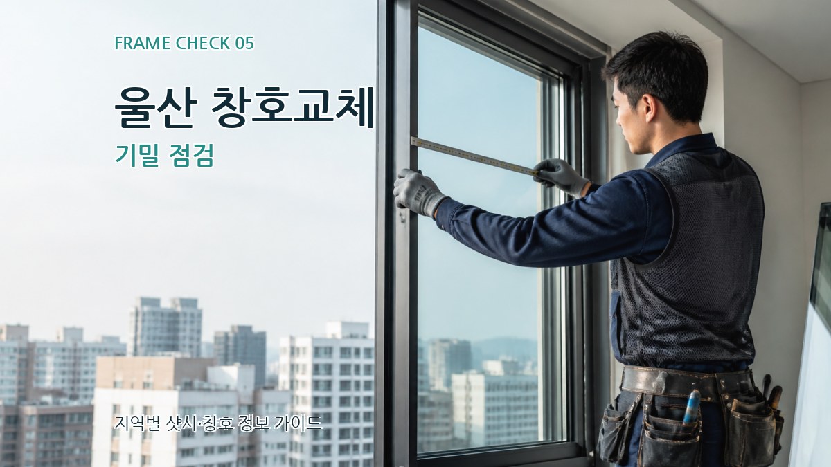 울산 창호교체 기밀 점검