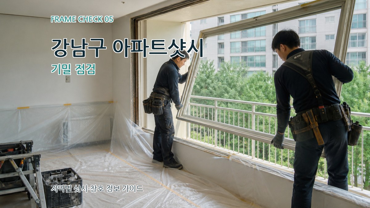 강남구 아파트샷시 기밀 점검