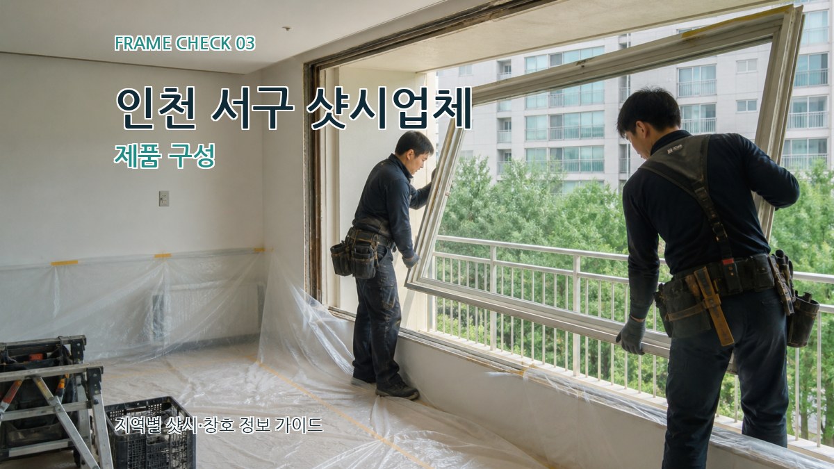인천 서구 샷시업체 제품 구성