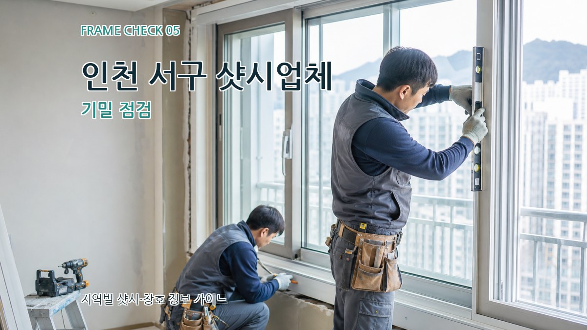 인천 서구 샷시업체 기밀 점검