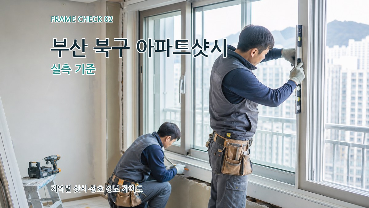 부산 북구 아파트샷시 실측 기준