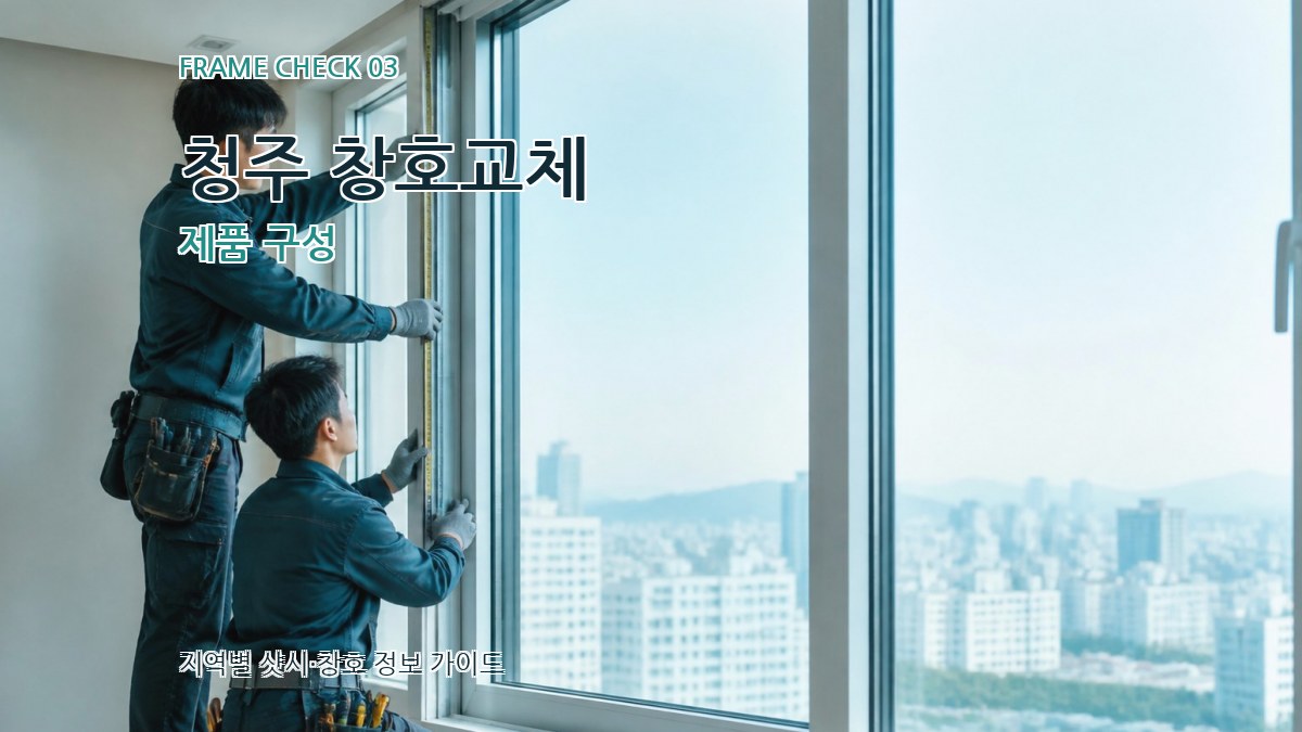청주 창호교체 제품 구성