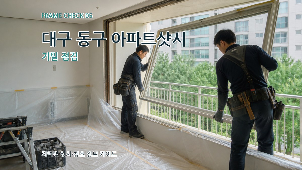 대구 동구 아파트샷시 기밀 점검
