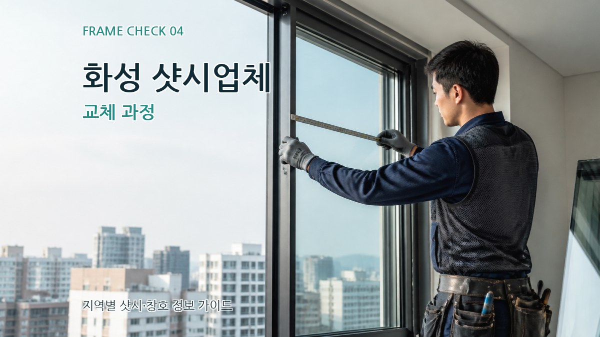 화성 샷시업체 교체 과정