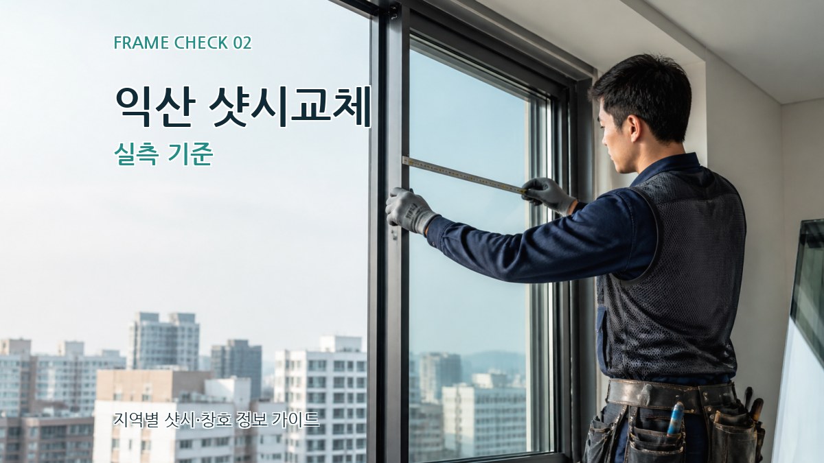 익산 샷시교체 실측 기준