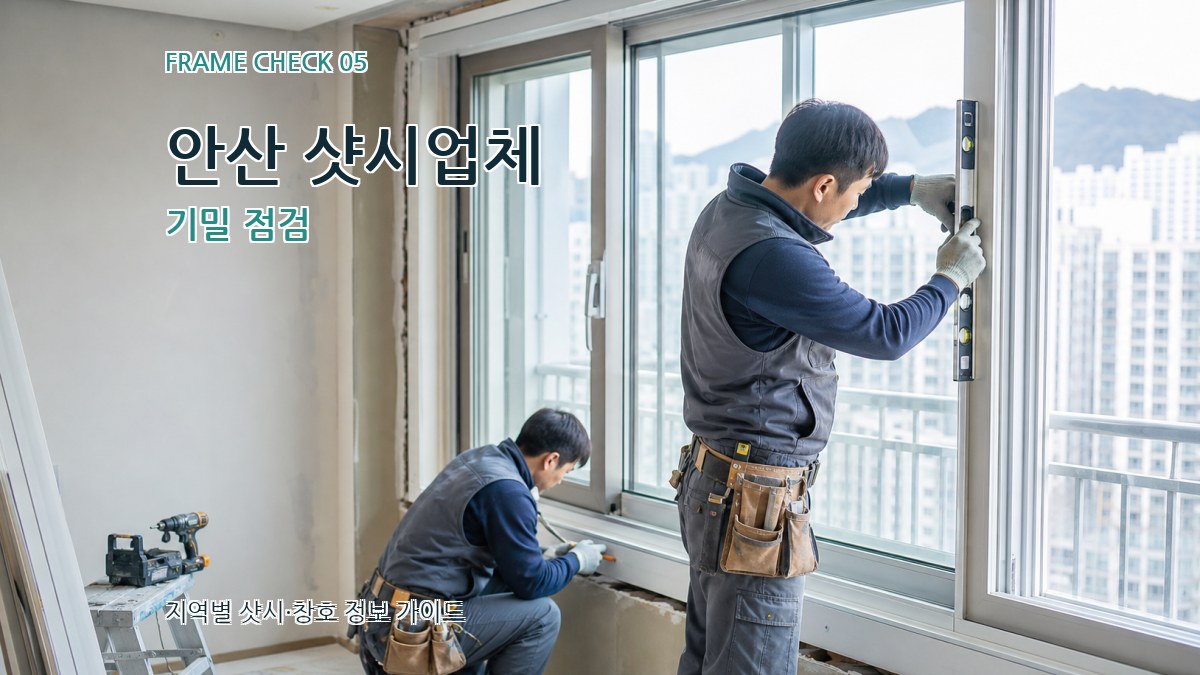 안산 샷시업체 기밀 점검