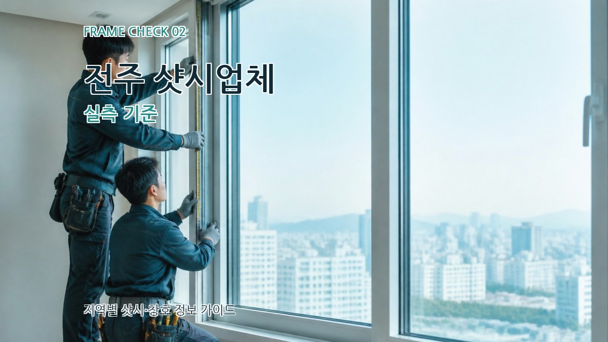 전주 샷시업체 실측 기준