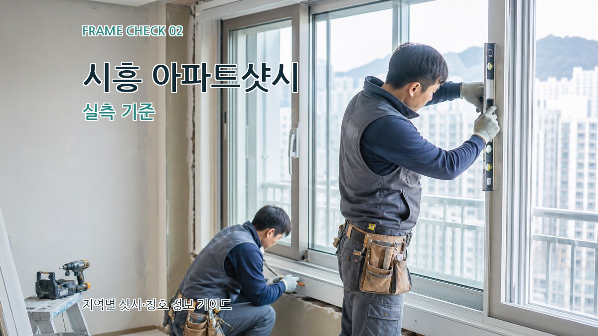 시흥 아파트샷시 실측 기준
