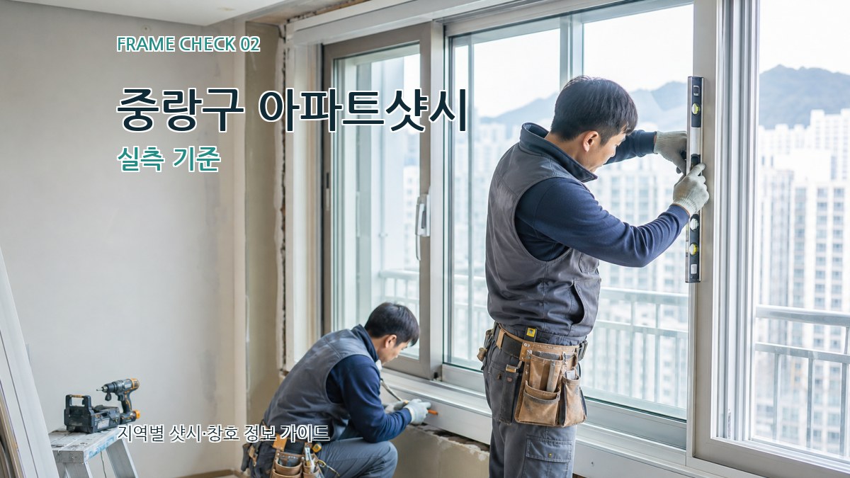 중랑구 아파트샷시 실측 기준