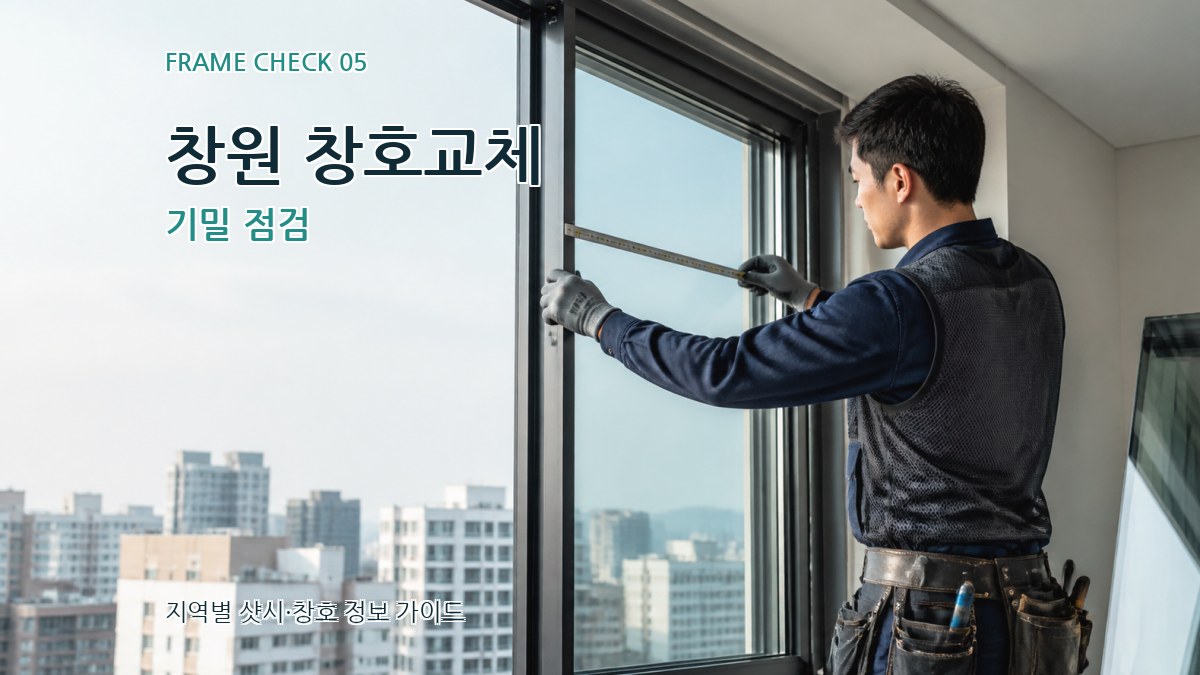 창원 창호교체 기밀 점검