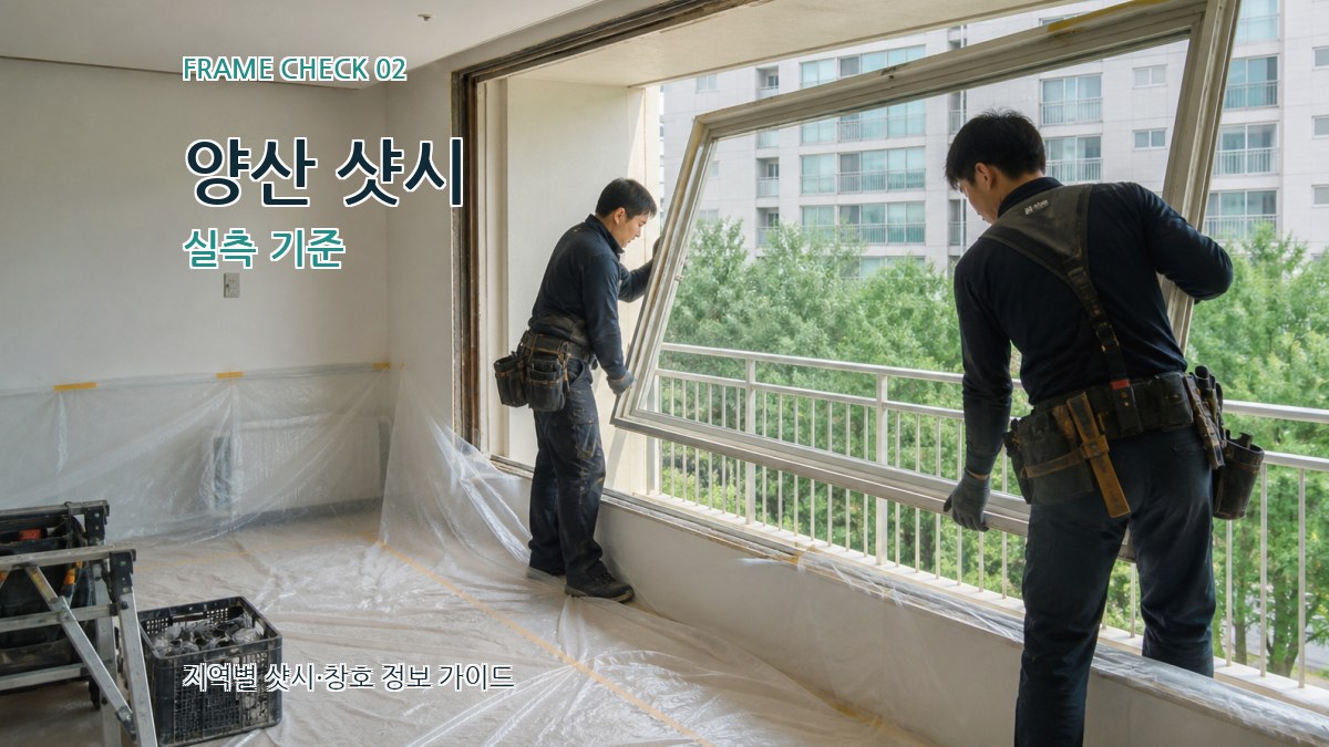양산 샷시 실측 기준