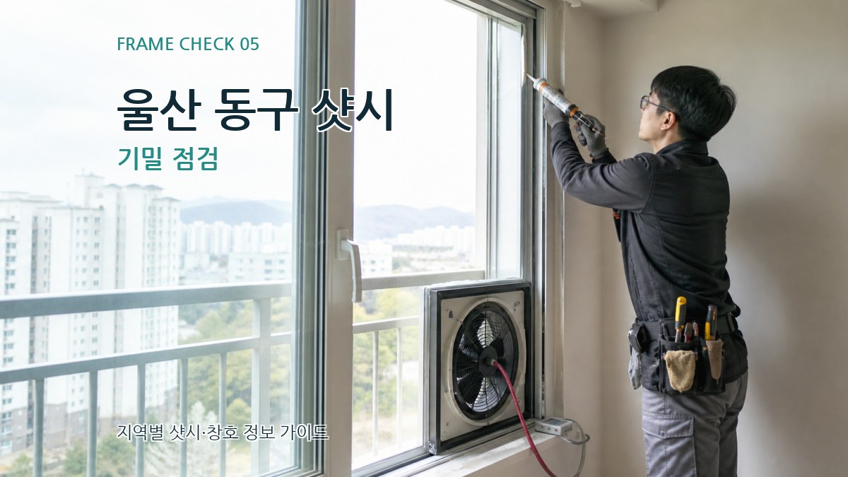 울산 동구 샷시 기밀 점검