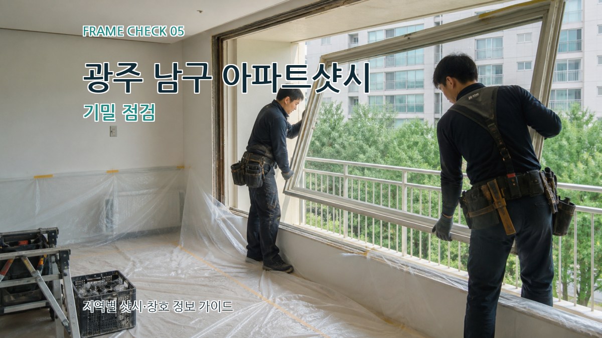 광주 남구 아파트샷시 기밀 점검