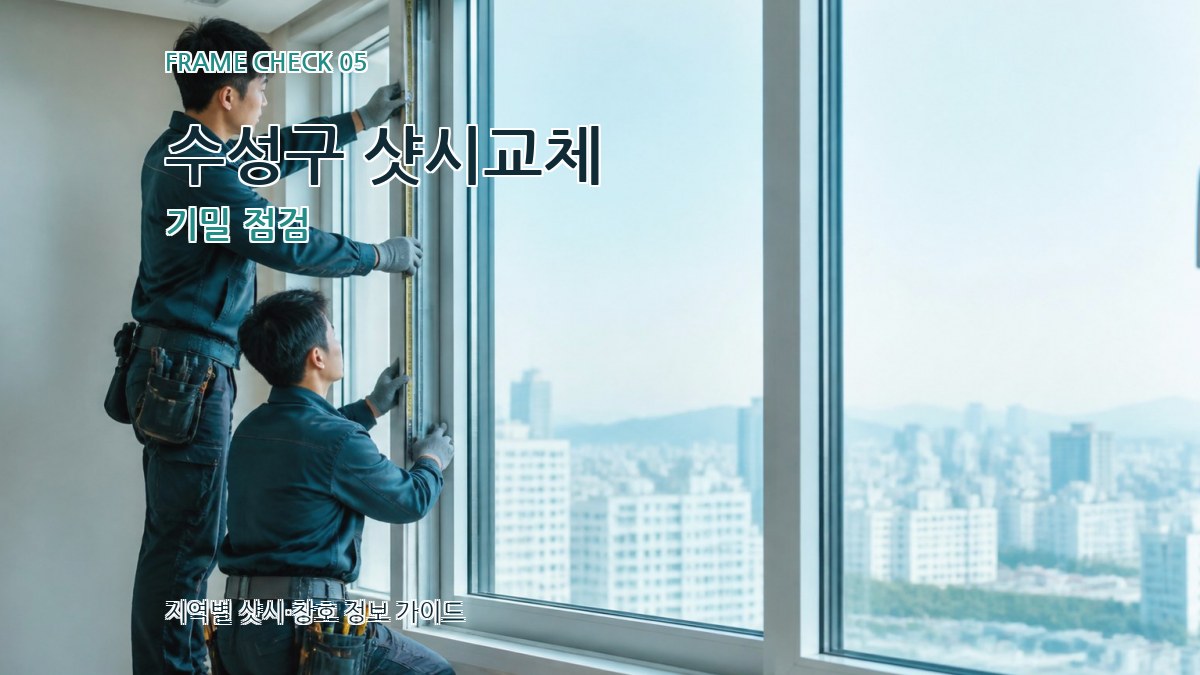 수성구 샷시교체 기밀 점검